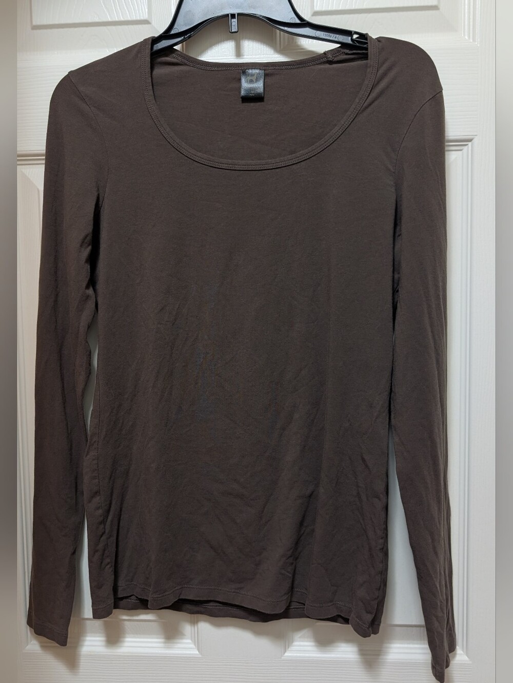 Peruvian Connection Pima Cotton Long Sleeve Tee T-Shirt Size Medium M Brown